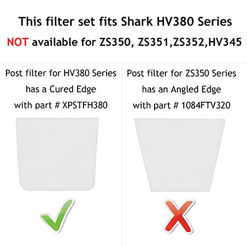 Lemige 4 Pack Vacuum Filters for Shark Rocket DuoClean HV380