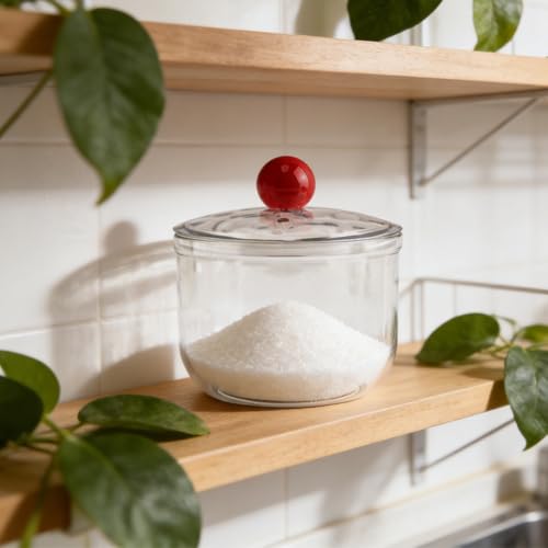 30oz Plastic Candy Jar with Airtight Lid & Spoon - Perfect for Parties