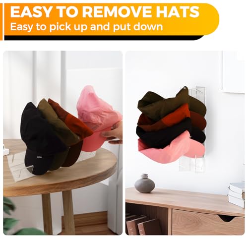 Clear Acrylic Hat Stand for Baseball Caps，Easy Setup 14 Caps，Hat