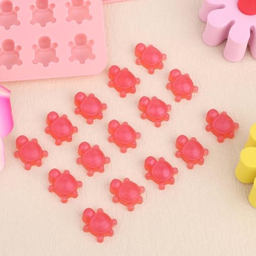 2pcs Mini Turtle Silicone Molds 72 Cavities Sea Animal Candy Chocolate