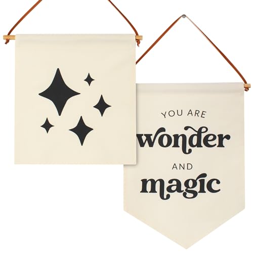 KIBAGA Nursery Wall Decor Signs Set - Inspiring Canvas Banners for Kids