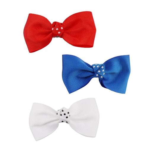 American Flag Hair Bow Clips - Patriotic 4th of July Hair Accessories