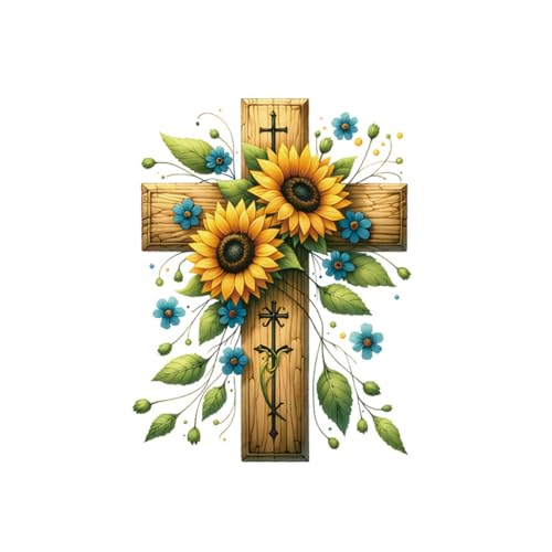 Kulvci Cross Diamond Painting Kit 12x12 Inch Full Round Drill 5D DIY Gem Art
