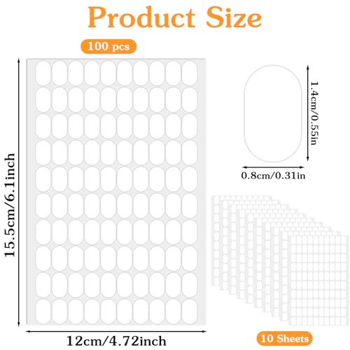 Ymapinc Double Sided Nail Adhesive Tabs - 1000 Pcs Pre-Cut Sticky Strips