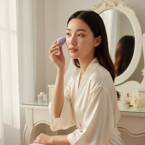 Fansoftiks 6 Pcs Mini Makeup Sponge Set Small Soft Beauty Blender Sponges