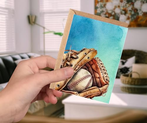 Funny Baseball Birthday Card - 5x7 Greeting Card for Baseball Lovers