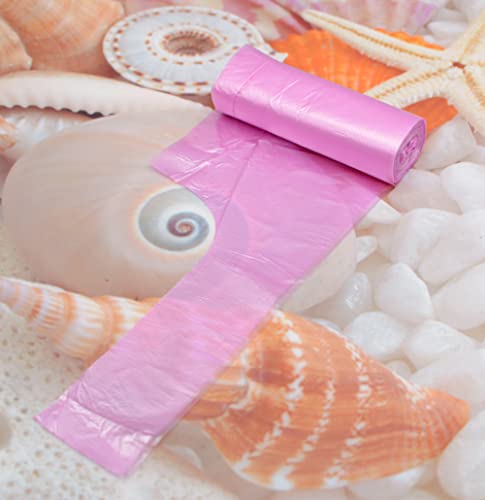 4 Gallon Pink Trash Bags with Handles - 100 Count Waste Bin Liners