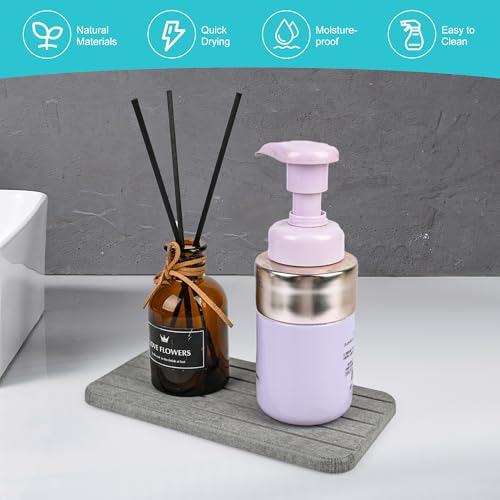 4-Piece Diatomaceous Earth Drying Tray Set - Instant Water Absorbing Mat