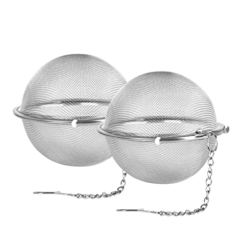2pcs Stainless Steel Tea Ball Infusers - 3.55 Inch Strainers