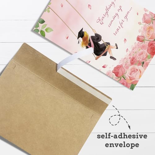 Graduation Card for Her - Premium Congrats for Daughter, Sister & Bestie