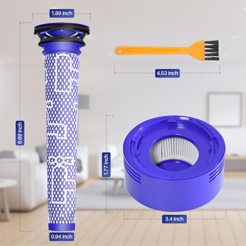 6 Pack Vacuum Filter Replacement for Dyson V7 V8 Animal