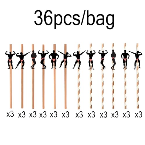 Bachelorette Party Straws - 36 Eco-Friendly Dancer Designs