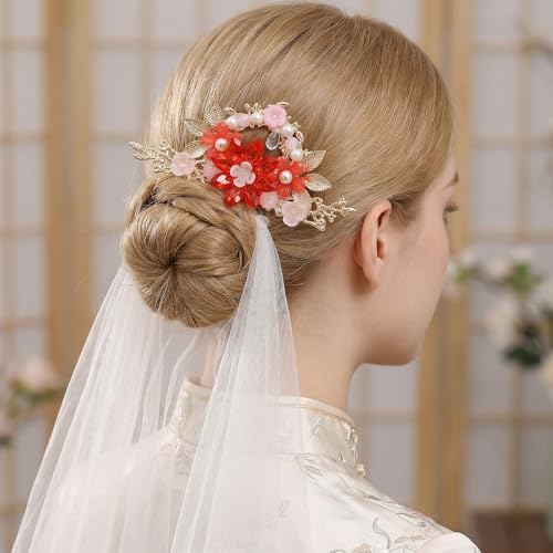 Bremorou 5-Piece Chinese Hair Stick Set with Tassel and Ear Clips