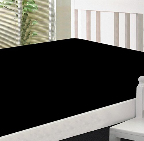Twin XL Black Microfiber Fitted Sheet - 15" Deep Pocket, 1800 Series
