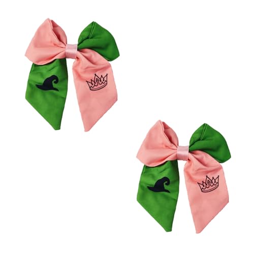 Dual-Sided Witch Hair Bow Clip 2pcs Large Statement Hair Accessory