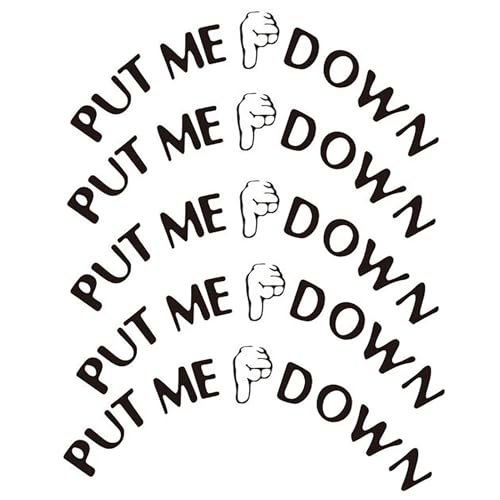 Put Me Down Toilet Lid Decals - 5 Waterproof Vinyl Stickers