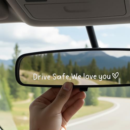 Drive Safe We Love You Decal 3-Pack - 4 Inch Waterproof Vinyl Car Mirror Sticker