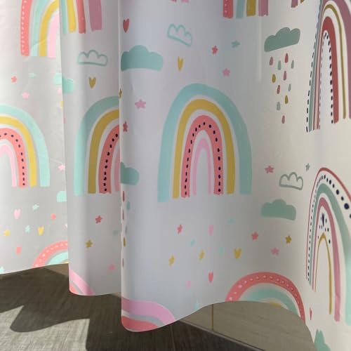 Premium EVA Rainbow Shower Curtain Liner, 72x72 Inches