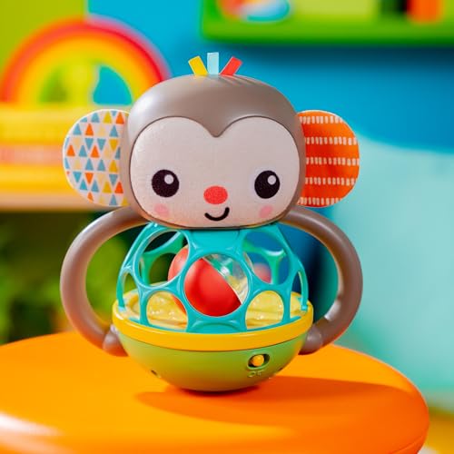 Bright Starts Grab & Giggle Monkey Musical Rattle Toy for Baby
