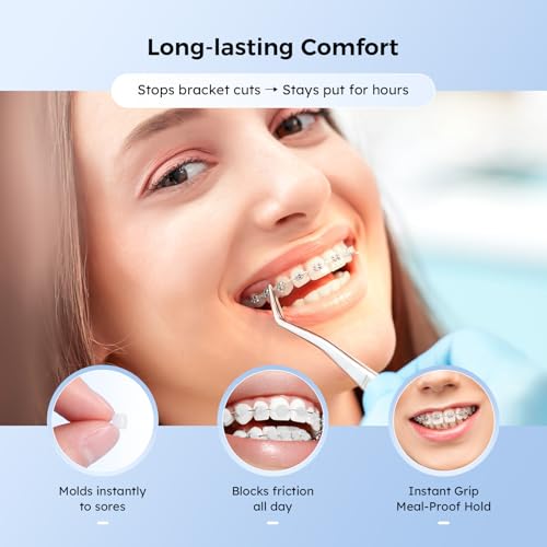 JMU Orthodontic Braces Wax 6 Pack - Unscented Moldable Dental Wax