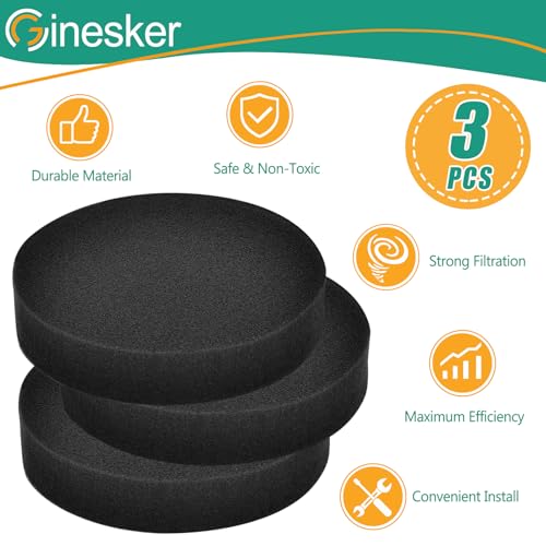 3 Pack Foam Filter Replacement for Bissell Powerforce Helix #1608225