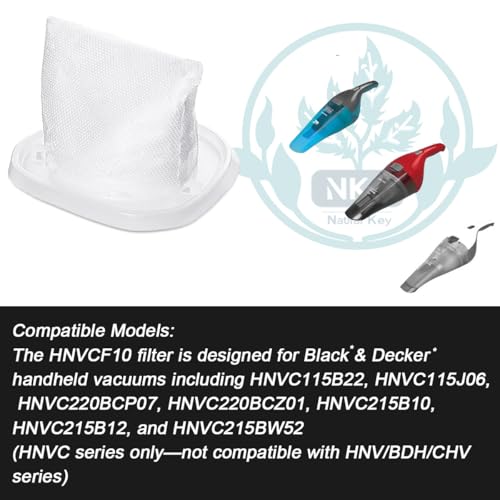 Black & Decker Dustbuster Filter Replacement - 4 Pack, Washable