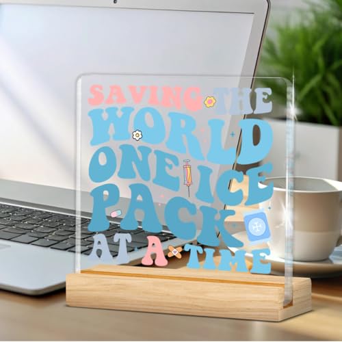School Nurse Acrylic Desktop Sign - Funny RN Gift Idea, Style J