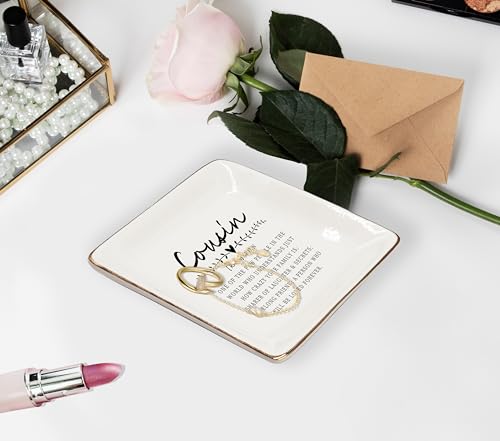 Ceramic Jewelry Tray for Cousins - Perfect Gift for Women