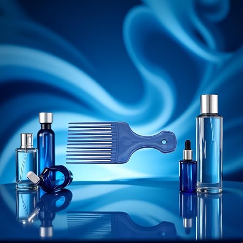 BWESOO Blue Salon Hair Pick Comb for Curly Hair and Precise Parting