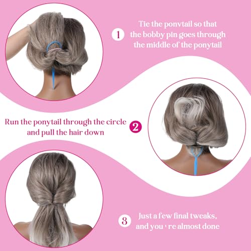 Bruislard 12 Pack Hair Loop Tool Set Ponytail Makers French Braid Tools