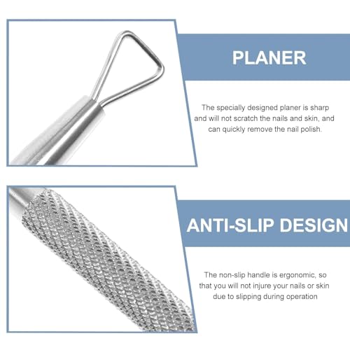 Stainless Steel Cuticle Pusher and Gel Nail Polish Remover Tool 2Pcs