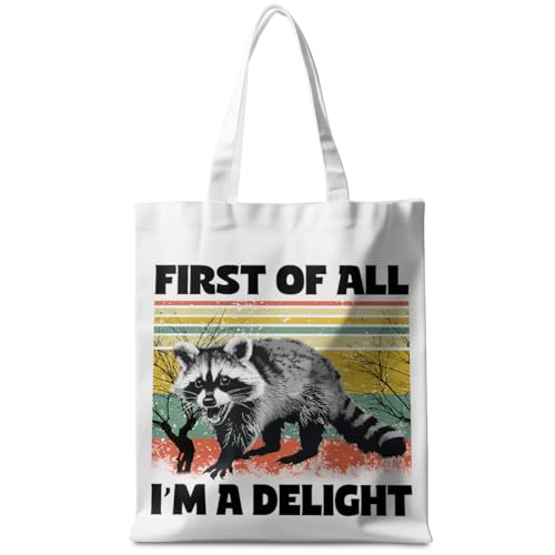 Funny Raccoon and Frog Tote Bag, Multicolor081 Western Reusable Grocery Bag