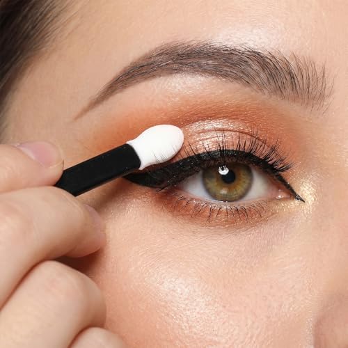 Salbsever 50 Pack Double-Sided Eyeshadow Sponge Applicators, Portable Mini Makeup Brushes