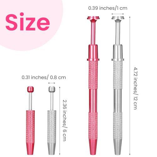Bremorou Piercing Ball Grabber Tool Set - 4 Claw Stainless Steel Tweezers