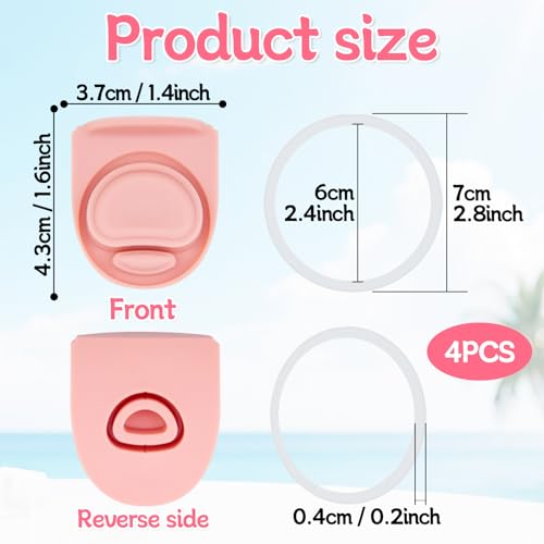 4 Sets Replacement Stopper and Ring Compatible with Owala FreeSip 24oz 32oz,Water Bottle Top Gasket Lid for Owala 16/19/24/32/40oz Seal Bottle Mouth Cap Stopper Silicone Parts Accessories (Pink)