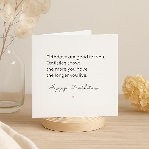 Funny Birthday Card with Witty Message - 5x7 inches, Unisex