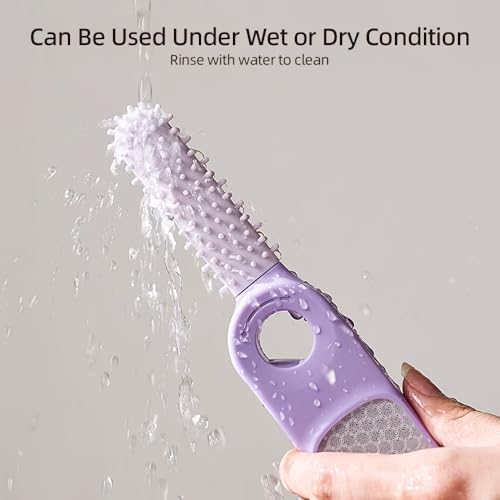 Cryslora 2-in-1 Foot File Callus Remover & Pedicure Tool with Toe Brush