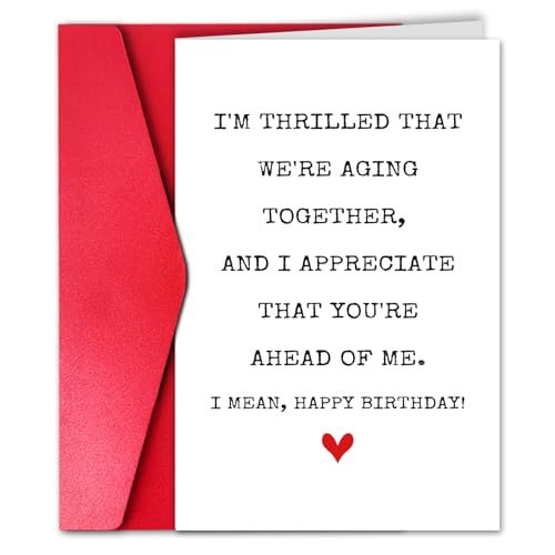 Funny Age Gap Birthday Card for Spouse or Friend