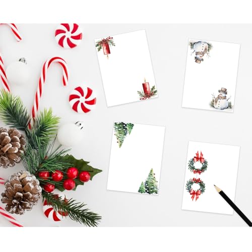 Christmas Food Labels Set of 48 with Folded Place Cards & Tent Name Cards - One