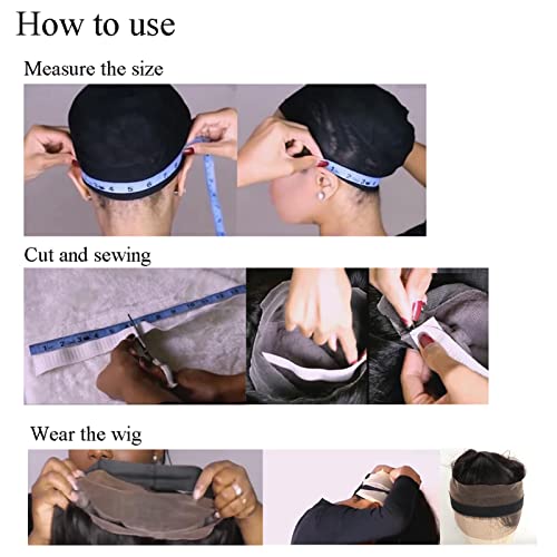 Luwigs Black Elastic Bands for Wig Making & Lace Frontal 6pcs
