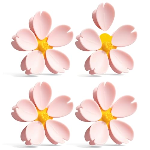 Pink Cherry Blossom Magnetic Bag Clips Set - 4 Pieces