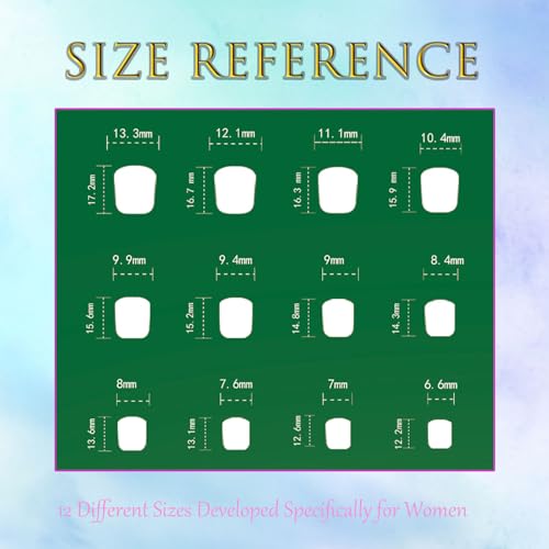 Christmas Red Short Square Press on Nails Winter Fake Nails 24 Pcs