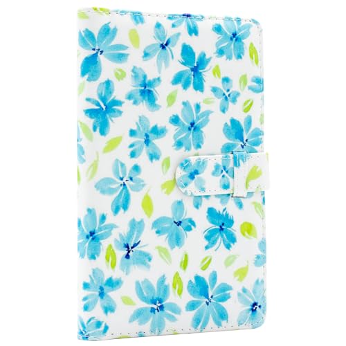 Ablus 96 Pockets Instant Photo Album for Fujifilm Instax Mini & Polaroid - Blue Flowers
