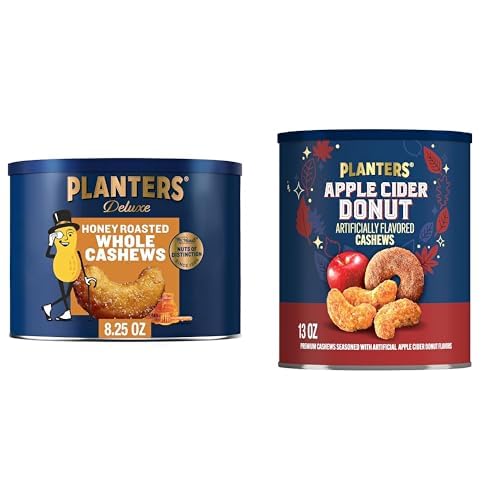 PLANTERS Honey Roasted & Apple Cider Donut Cashews - 21.25oz