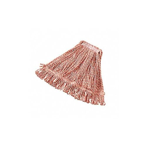Rubbermaid Commercial Super Stitch Mop Head 20oz Red 1-Inch Band for Industrial Cleaning