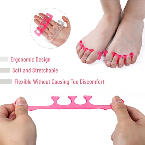 Dr. JK Gel Toe Separators for Pedicure - 2 Pairs Soft Silicone