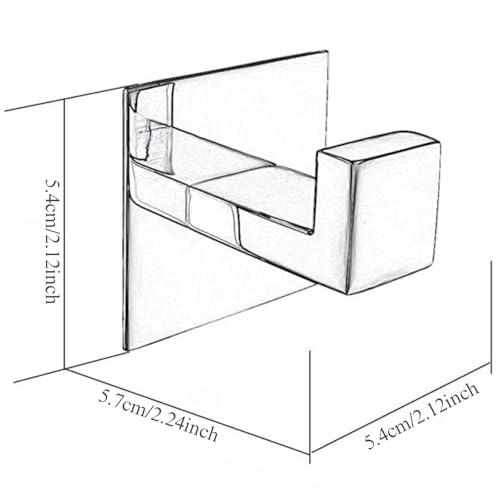 Biutimarden 304 Stainless Steel Self-Adhesive Towel Hook - 1 Pack