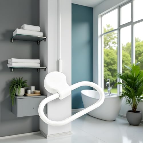 Adhesive Hand Towel Ring - Round Wall-Mounted Holder for Bathroom