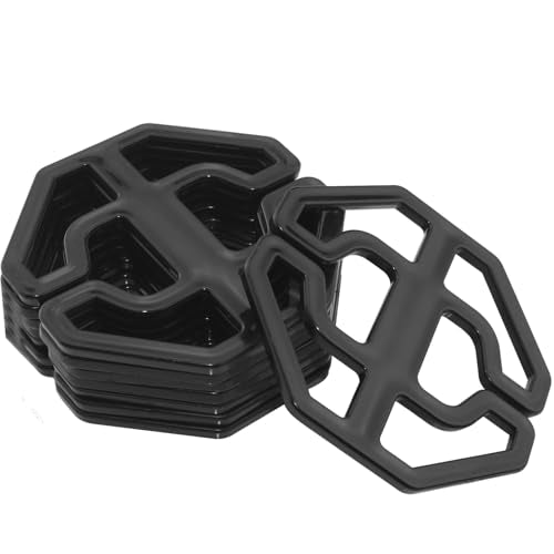 8 Pack Car Seat Cushion Fixing Buckles - Black Plastic Adjustable Clips