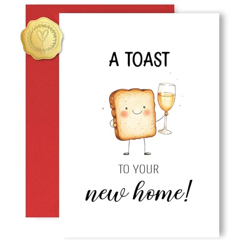 Funny Yellow Housewarming Greeting Card with Envelope & Stickers